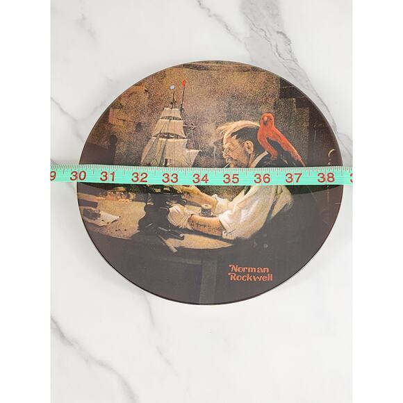 Wall Decor Plate The Ship Builder Year 1980 Fine China 8 1/2" Norman Rockwell - Picture 13 of 13